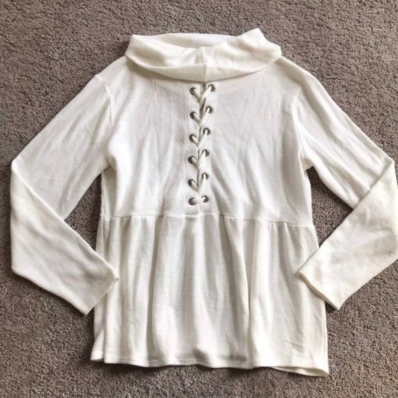 Maurices women's extra large white cowl neck sweater - Picture 4 of 5